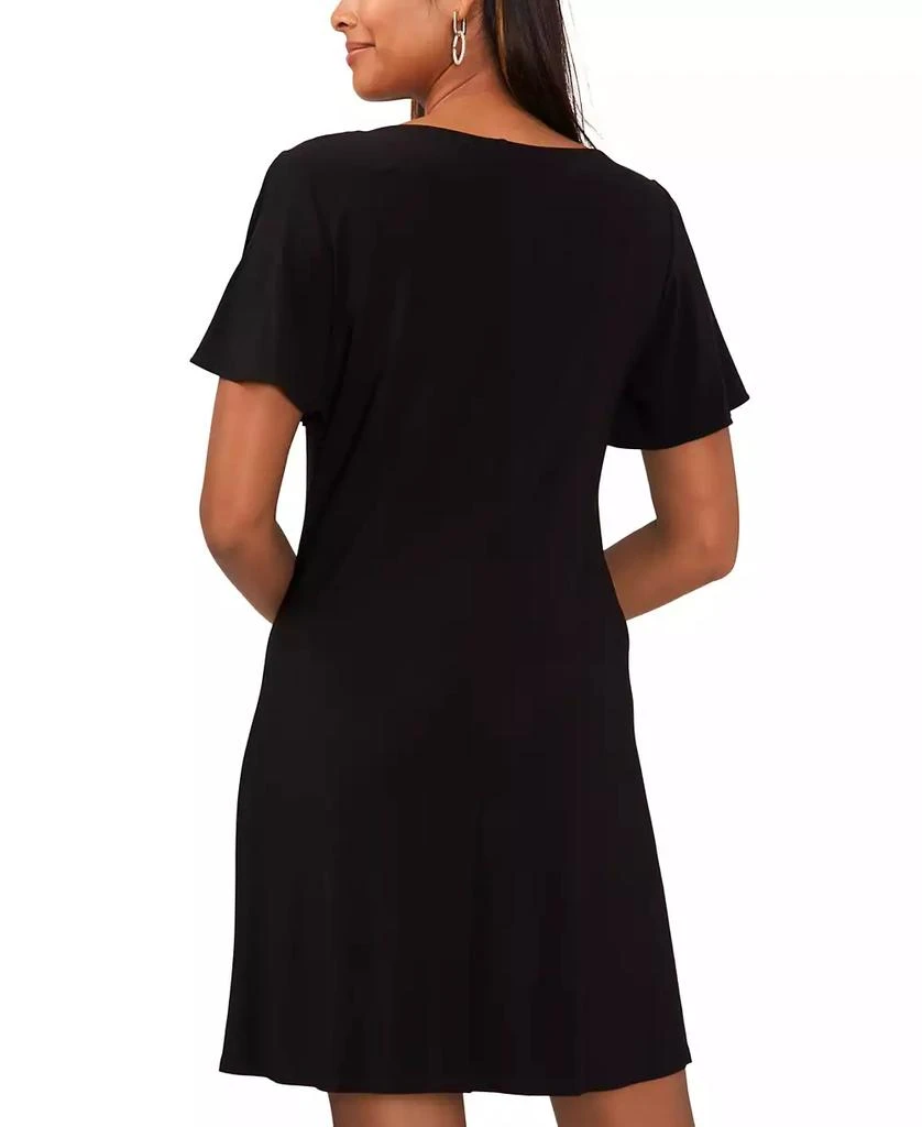 Women's V-Neck Short-Sleeve Embellished-Hem Shift Dress  On Sale Now with  Up to 66% Off | Discover Exclusive Deals & Savings at BeyondStyle   Authentic MSK dress|women's fashion|dresses with Limited-Time Discounts,  Free
