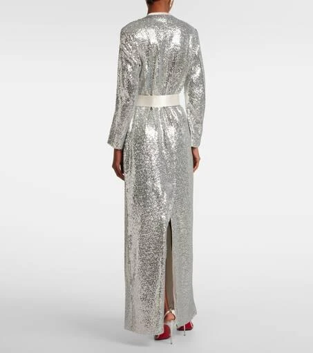 Markarian Allegra sequined wrap coat 3