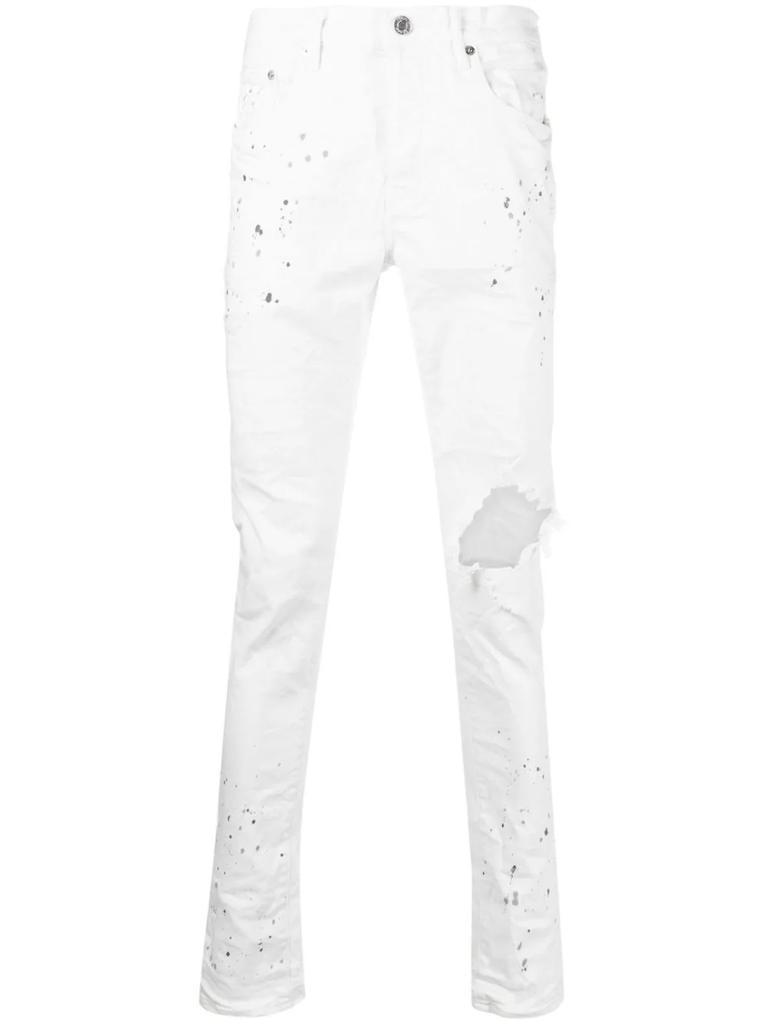 Purple Brand White Cotton Denim Jeans