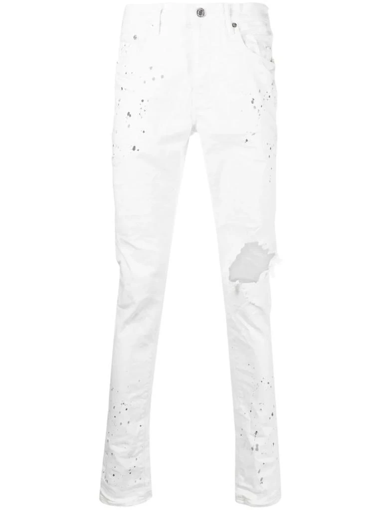 Purple Brand White Cotton Denim Jeans 1