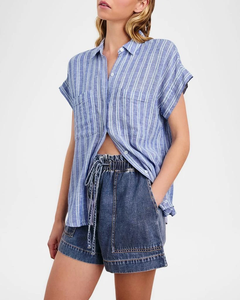 Rails Cito Striped Button-Front Blouse 4