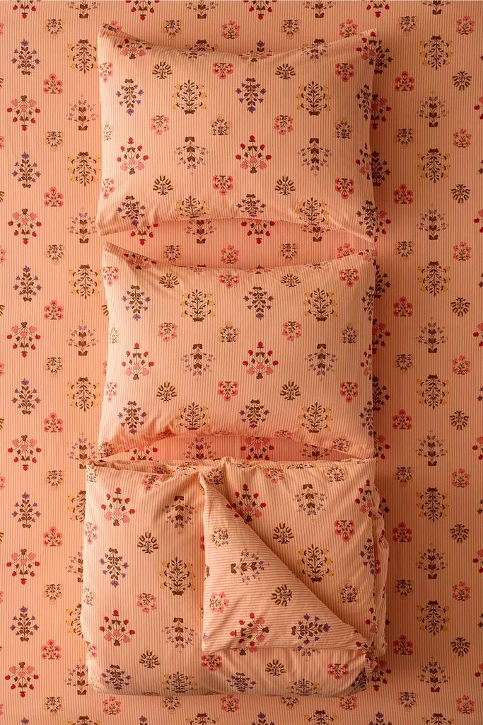 Urban Outfitters Aria Woodblock Floral Patterned Duvet Cover Set 5