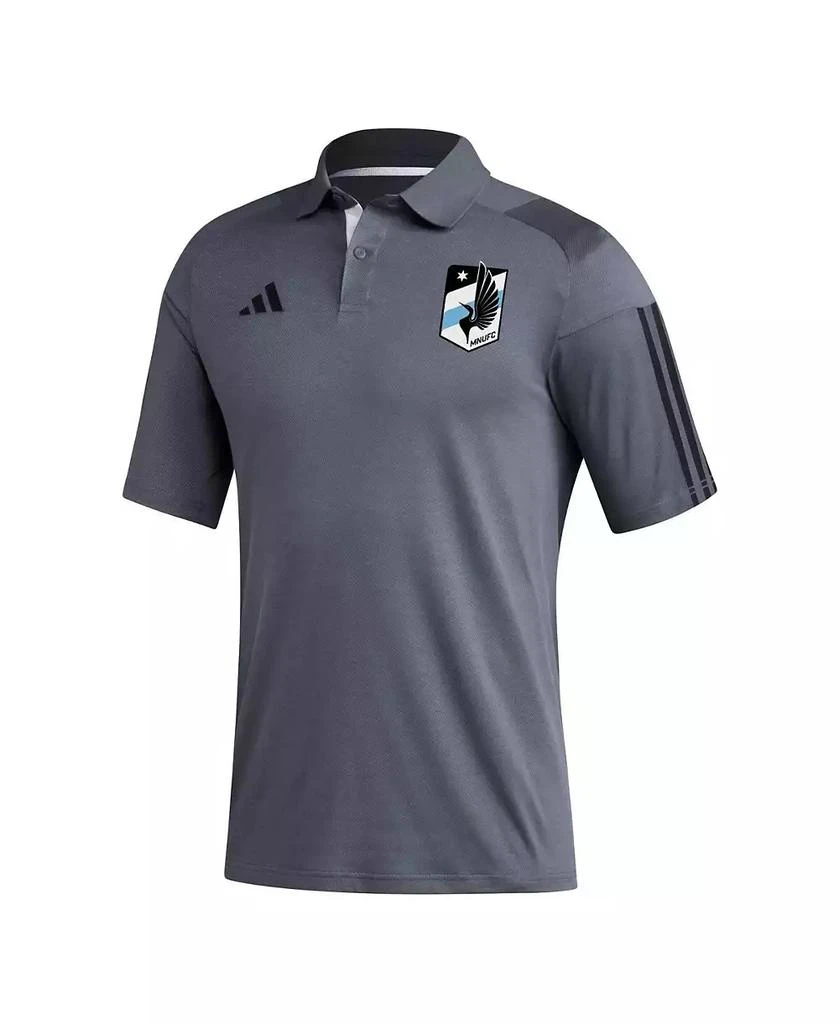 Adidas Men's Gray Minnesota United FC 2023 On-Field Training Polo Shirt 2