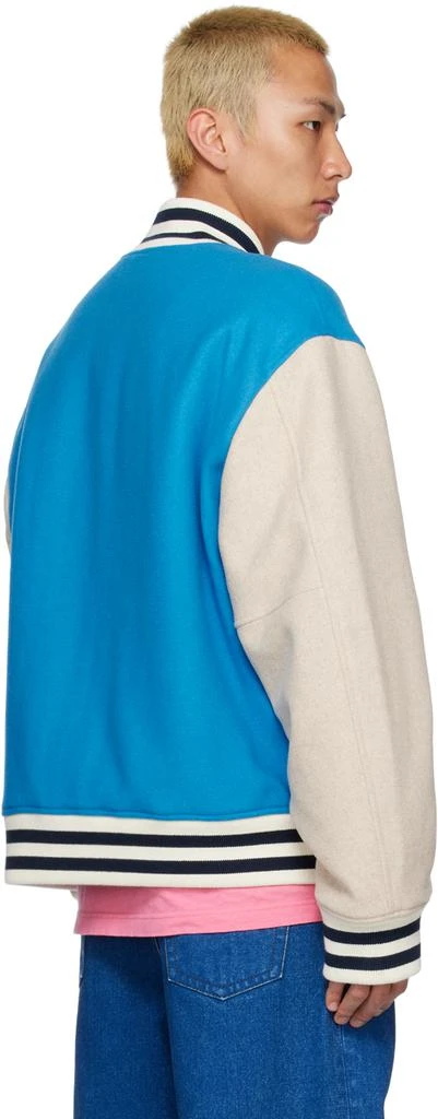 Acne Studios Blue Colorblocked Bomber Jacket 3