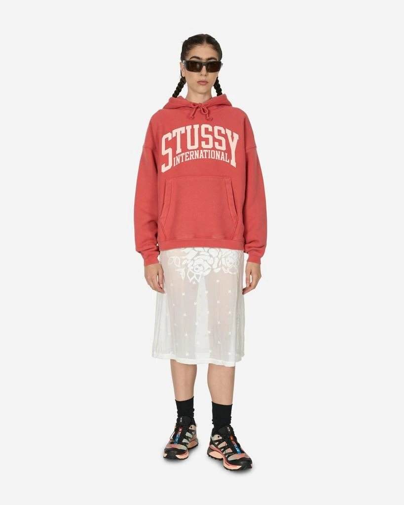 STUSSY International Hooded Sweatshirt Washed Red 4