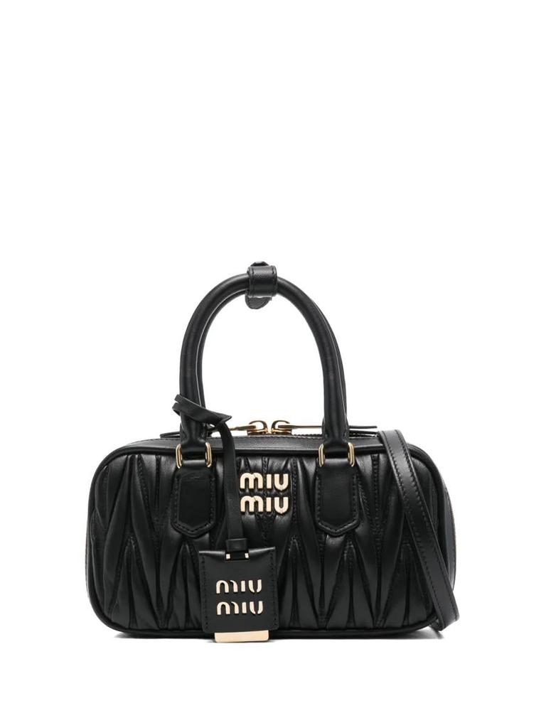【送料&関税込】Miu Miu Black Leather Joie Shoulder Bag Miu Miu Joie Shoulder Bag | Black | FARFETCH