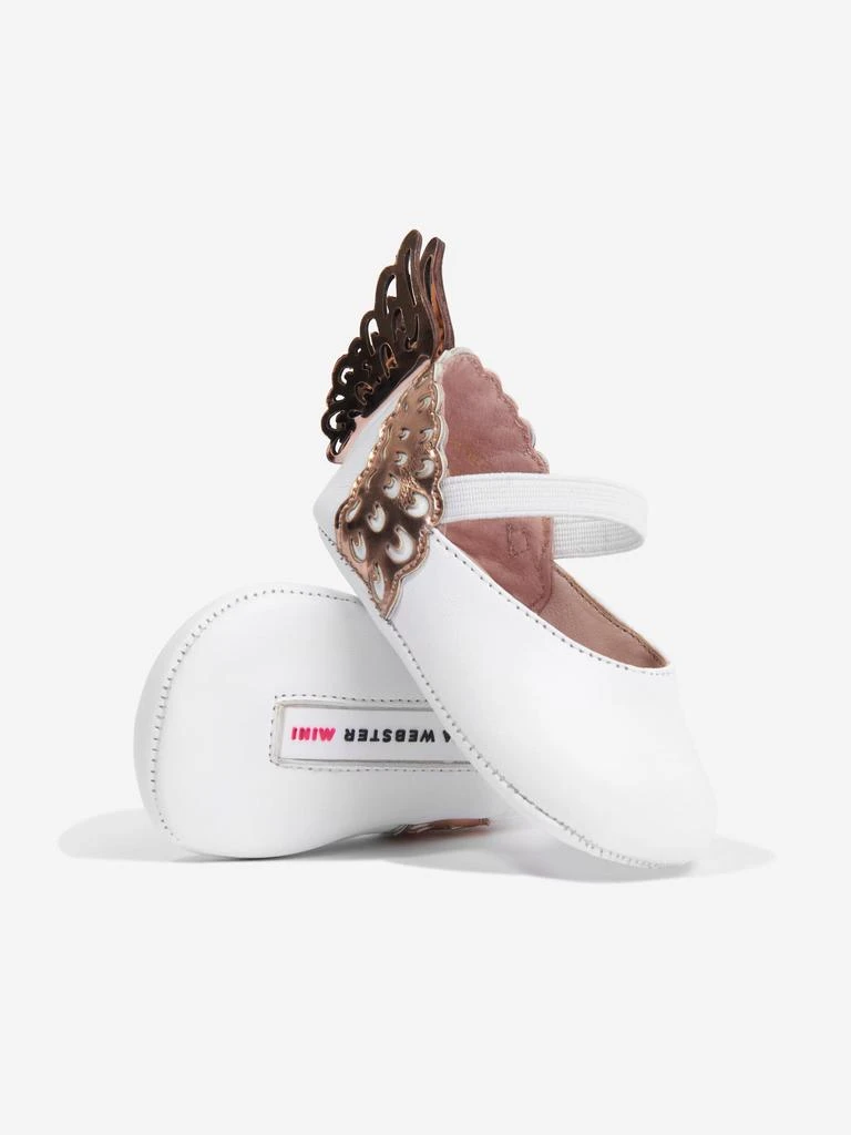 Sophia Webster Sophia Webster Baby Girls Leather Evangeline Shoes in White 2