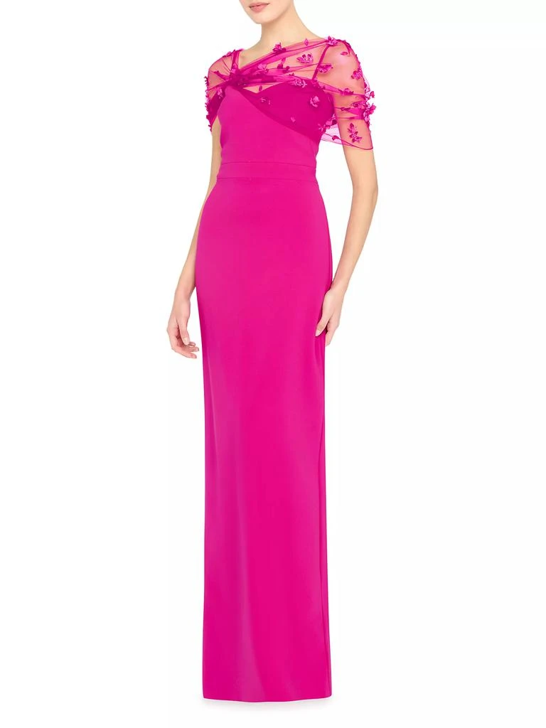 Theia Sophia Beaded Shawl Gown 2