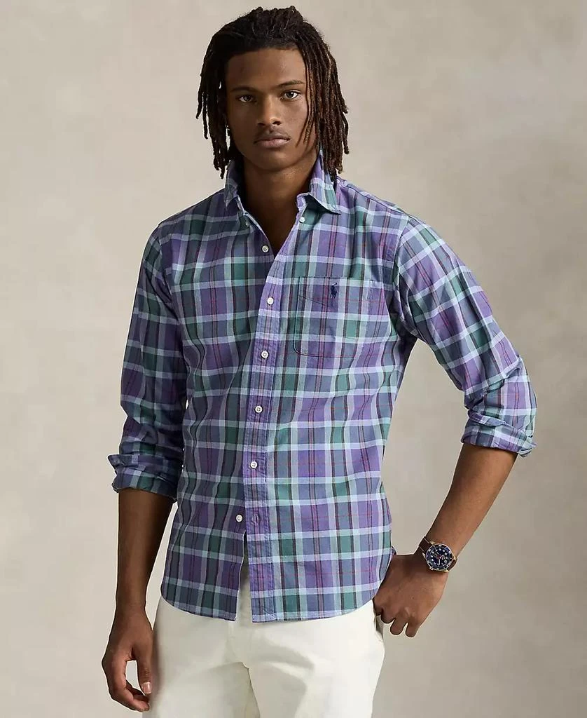 Ralph Lauren Men's Classic-Fit Plaid Oxford Shirt 1