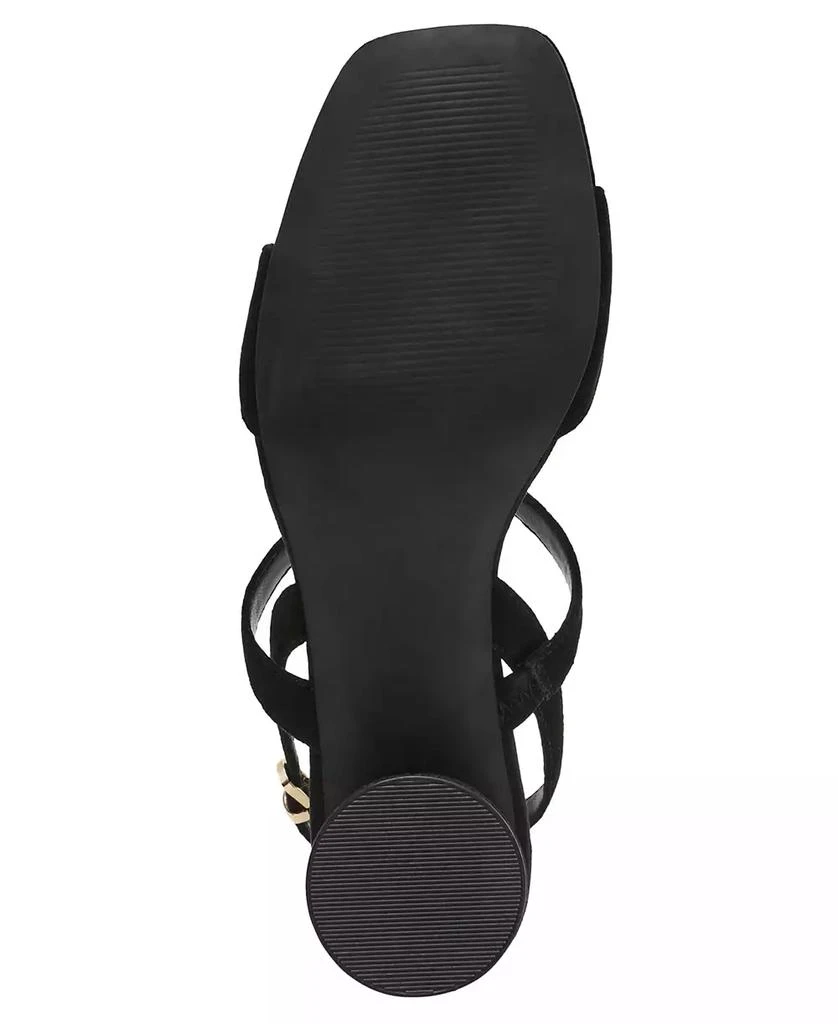 Anne Klein Women's Felipa Flower Embellished Block Heel Dress Sandals 5