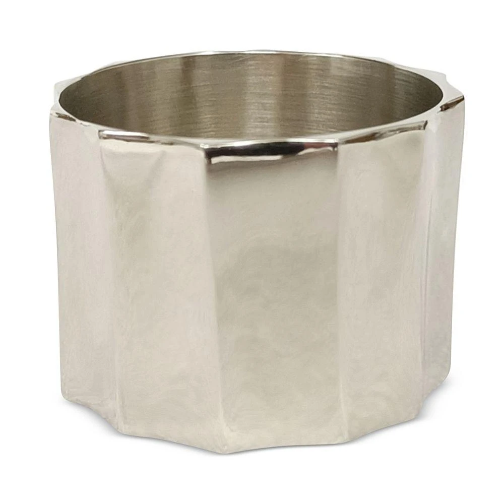 Aman Imports Metal Tube Paneled Napkin Ring - Exclusive 2