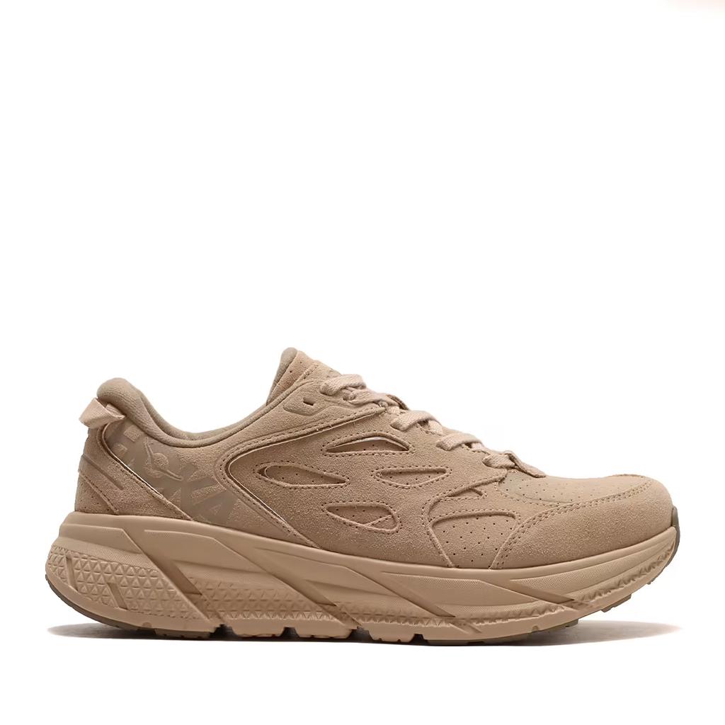 Hoka One One One One Clifton L 1122571-SSDD Men Shifting Sand Suede Running Shoes TF6612 (Beige,11)