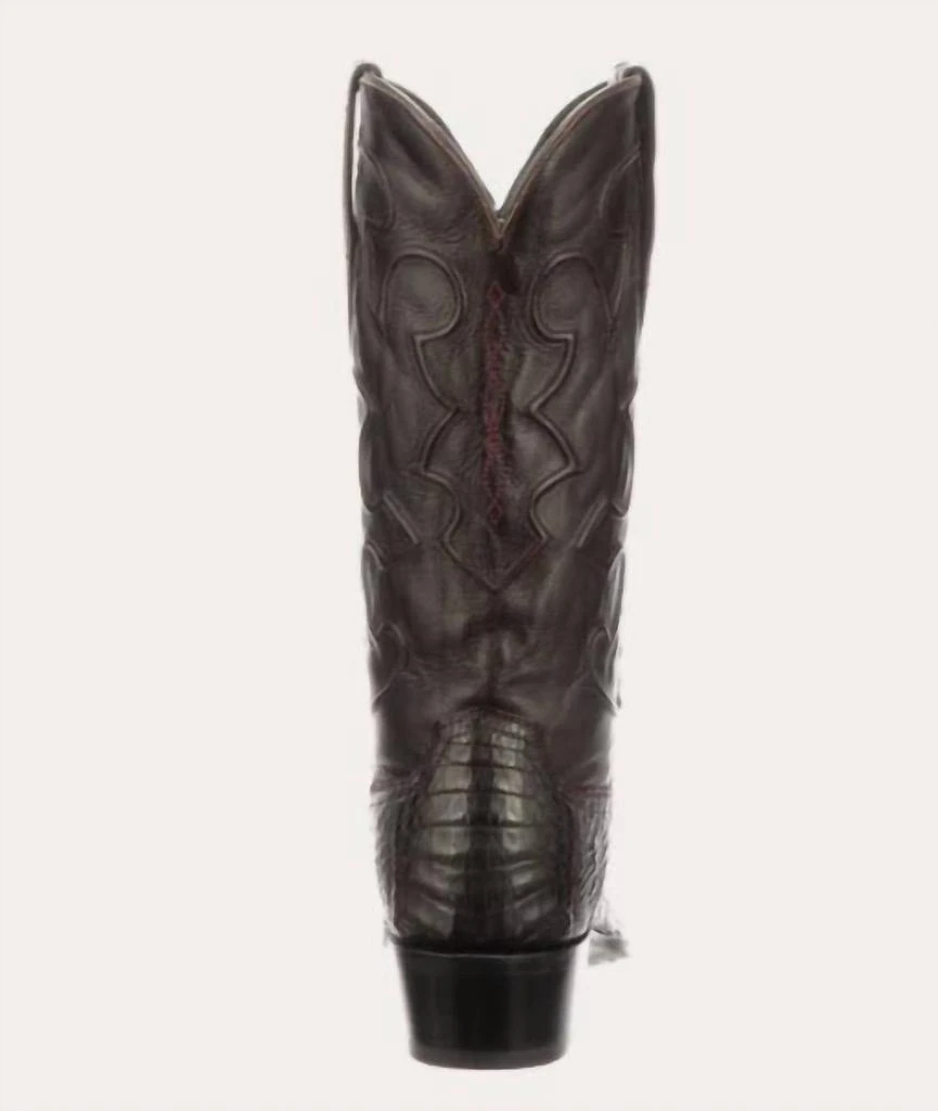 Lucchese Lucchese - Men's Charles Caiman Belly R-toe Mens Exotic Cowboy Boot 3