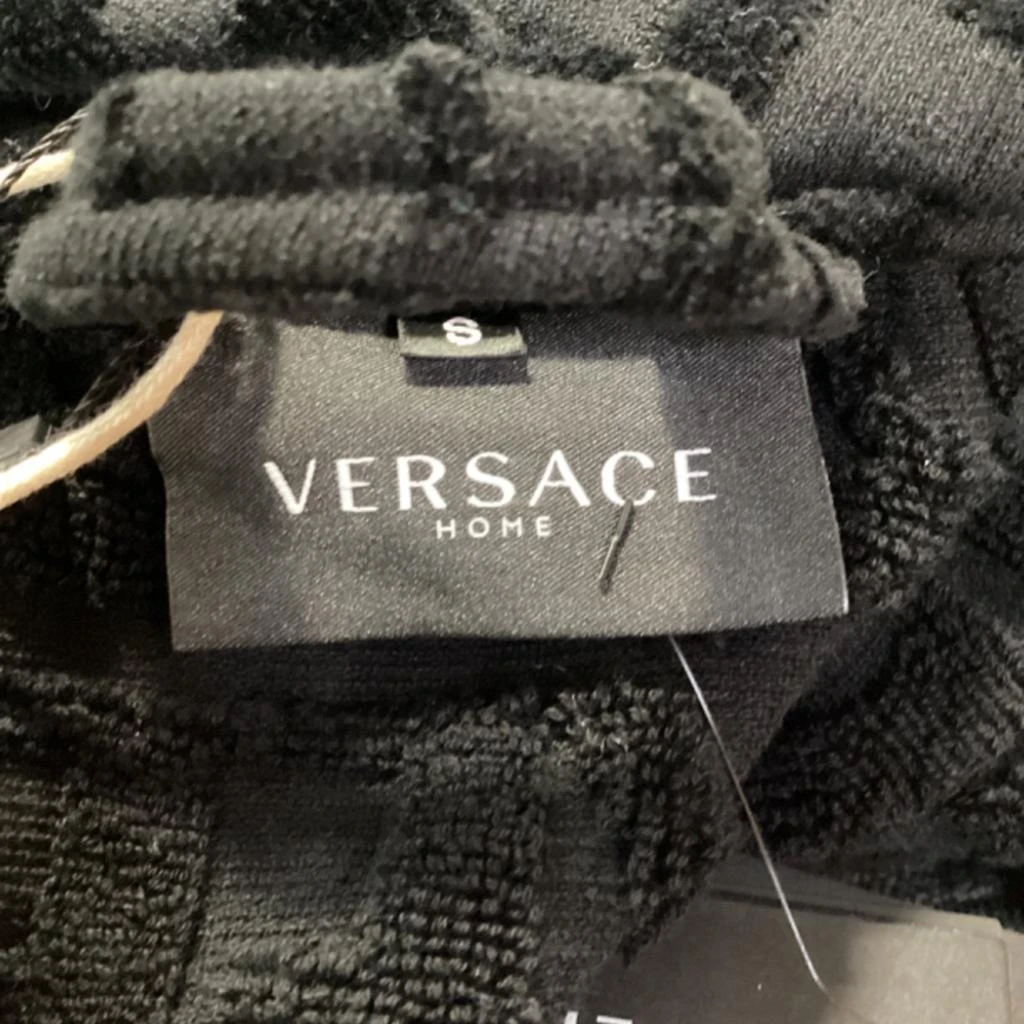 Versace I Love Baroque Bathrobe in Black Cotton 6
