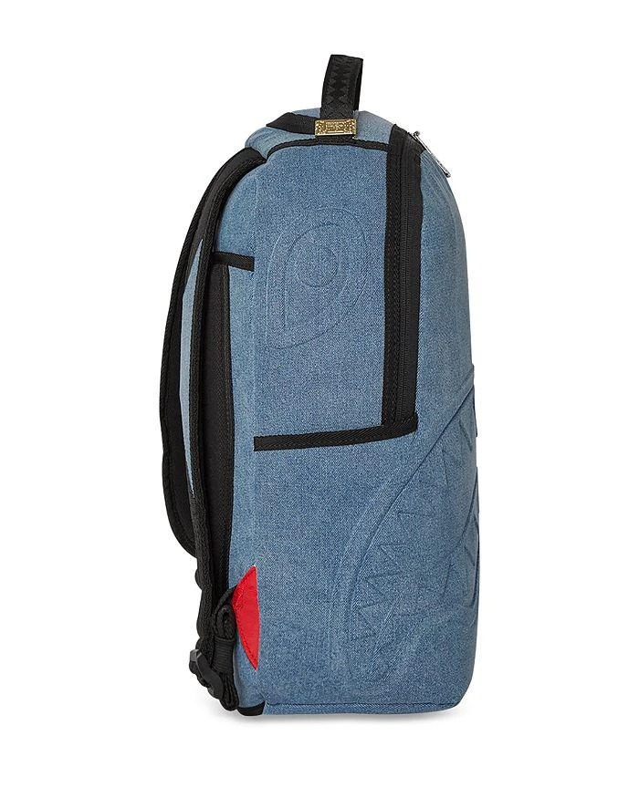 SprayGround Shark Smash Denim DLXS Embossed Backpack 3