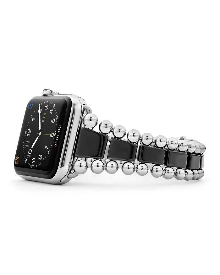 LAGOS Black Ceramic Smart Caviar Apple™ Watch Band, 38mm-42mm 3