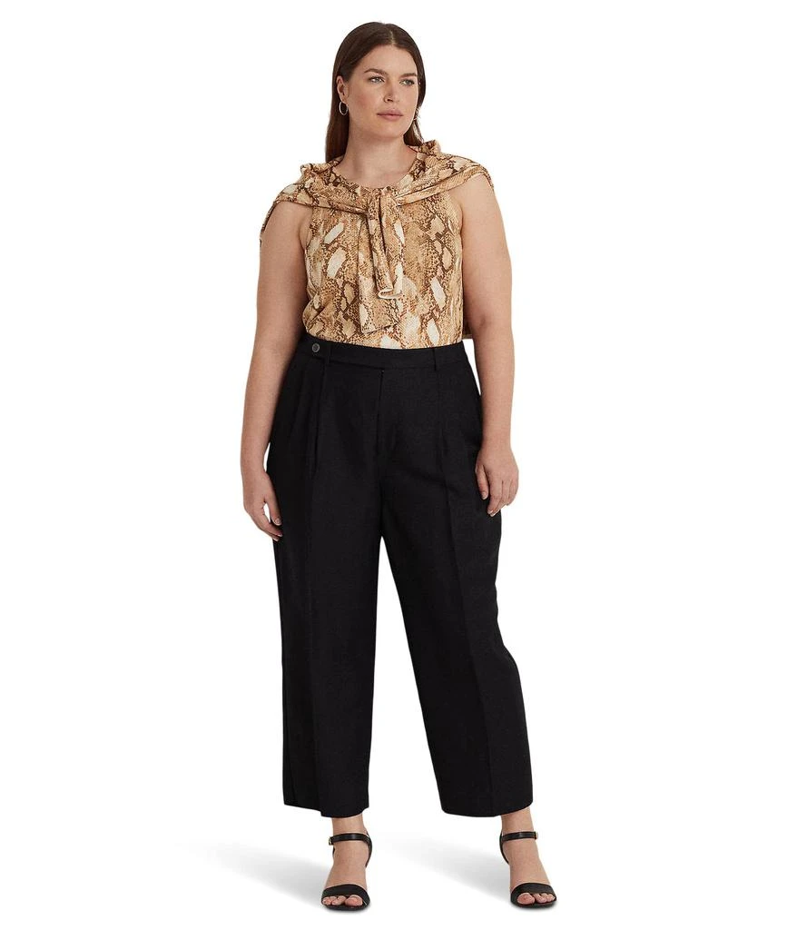 Ralph Lauren Plus Size Snakeskin Print Cotton-Blend Tank Top 5
