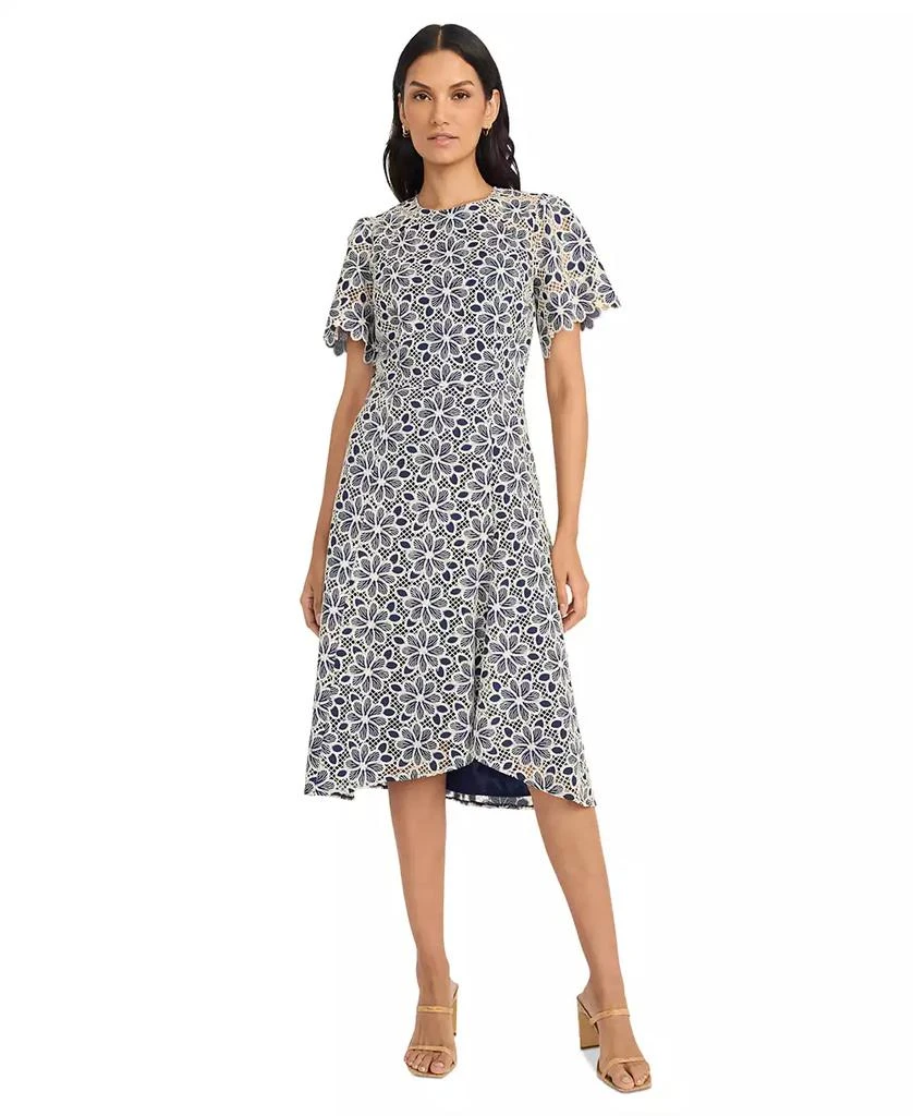 knee length dresses for ladies Yellow Floral Midi Dress by Free People | Puff Sleeve