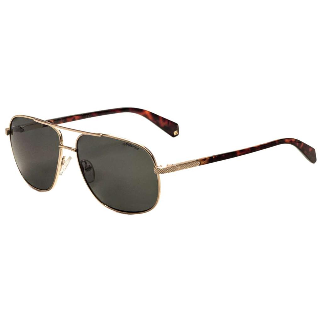 Polaroid Polaroid Men's Gold Aviator Polarized Sunglasses