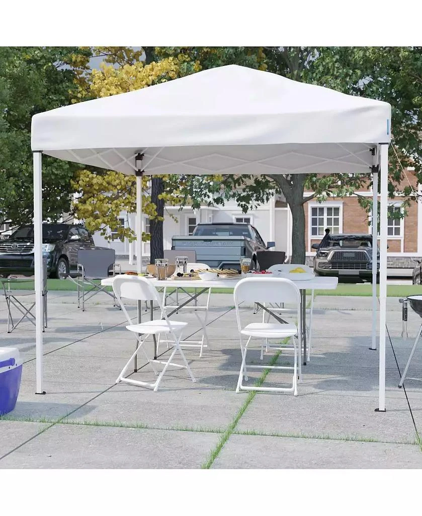 EMMA+OLIVER Outdoor Event/Tailgate Set With Pop Up Event Canopy With Carry Bag, Bi-Fold Table And 4 Folding Chairs 10