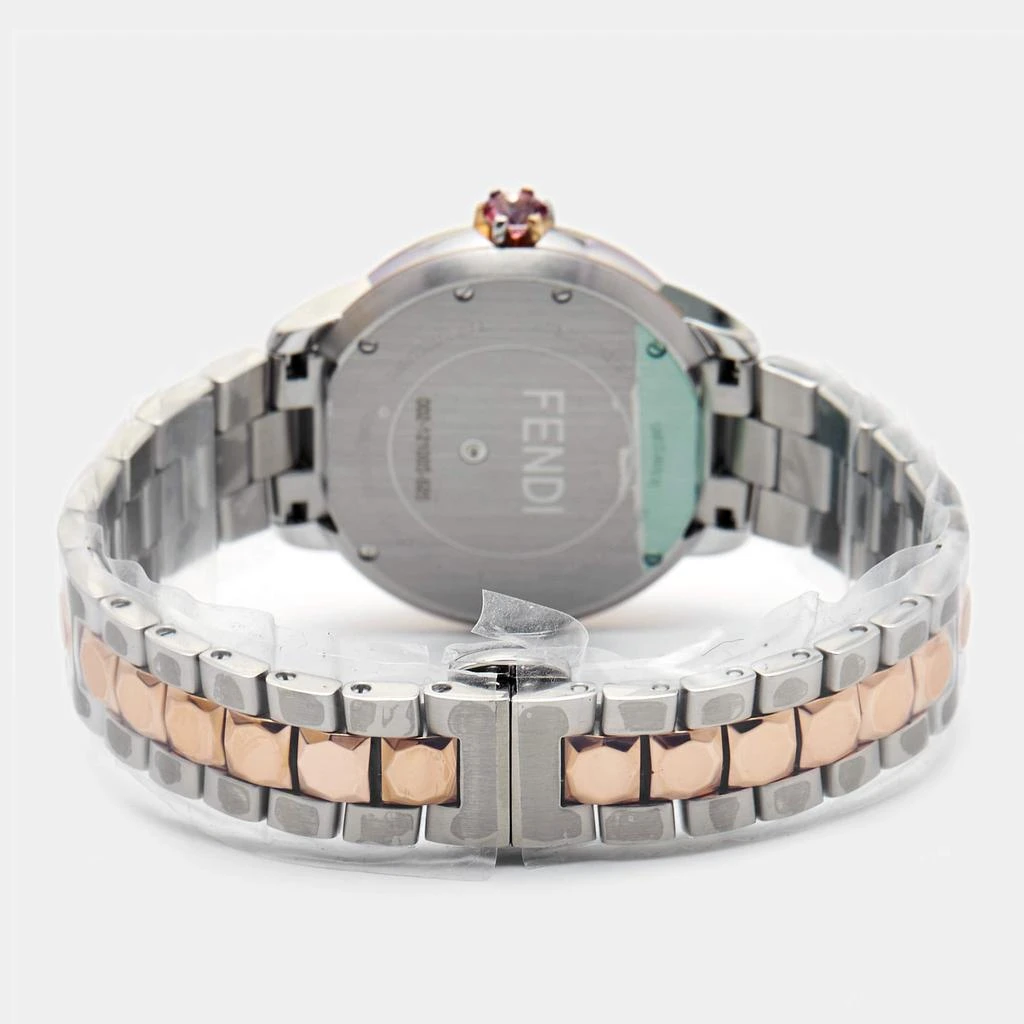 Fendi Fendi Mother of Pearl Diamond Spinel Topaz Two-Tone Stainless Steel IShine F121224500D2T01 Women's Wristwatch 33.50 mm 6