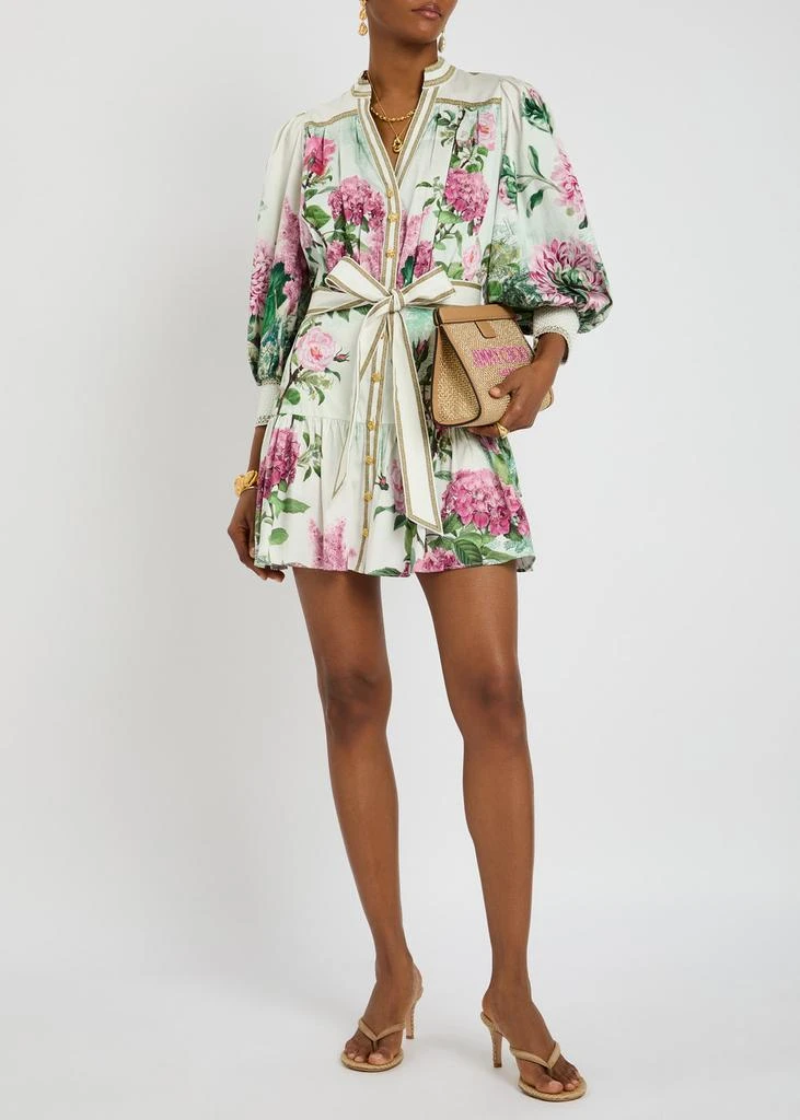 Alice + Olivia Cora floral-print stretch-cotton mini dress 4