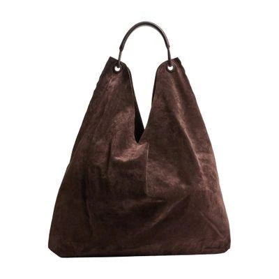 The Row Bindle Three bag in suede 1