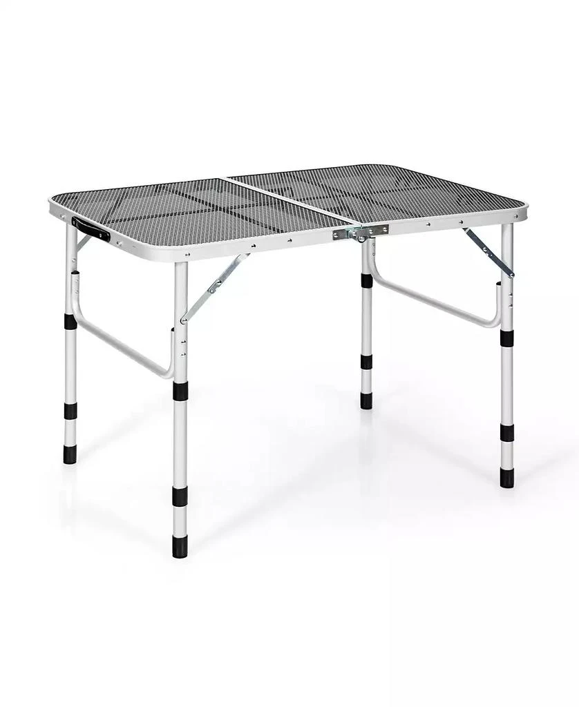 KUYOTQ Folding Grill Table for Camping Lightweight Aluminum Metal Grill Stand Table