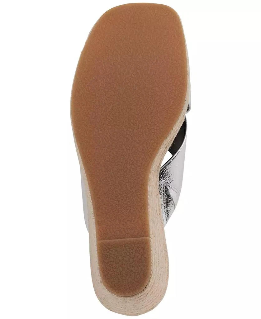 DKNY Women's Maryn Crossband Espadrille Platform Wedge Sandals 5