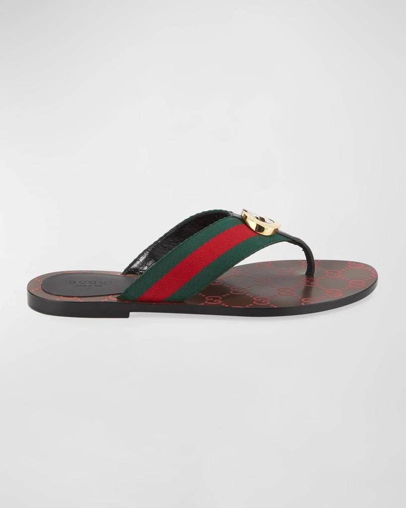 Gucci Kika Web Thong Sandals 1
