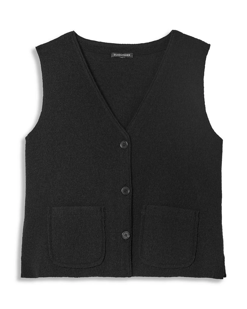 Eileen Fisher Button Front Wool Vest 4