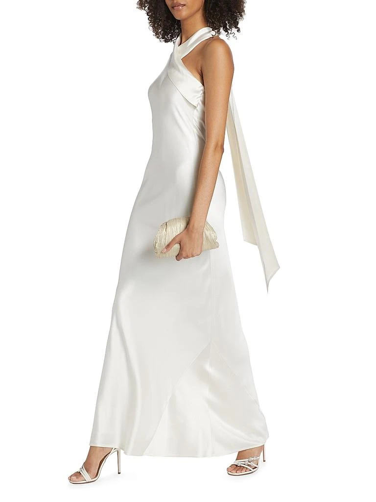Galvan Pandora Satin Halterneck Gown 2