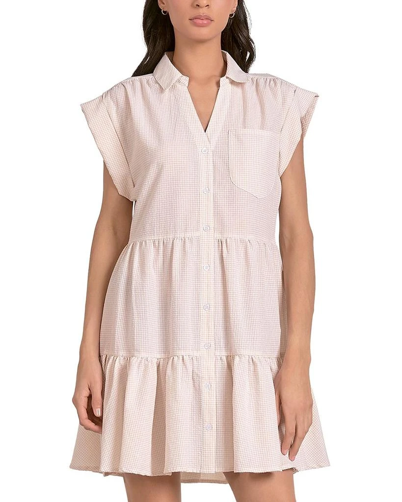 Elan Seersucker Shirt Dress 1