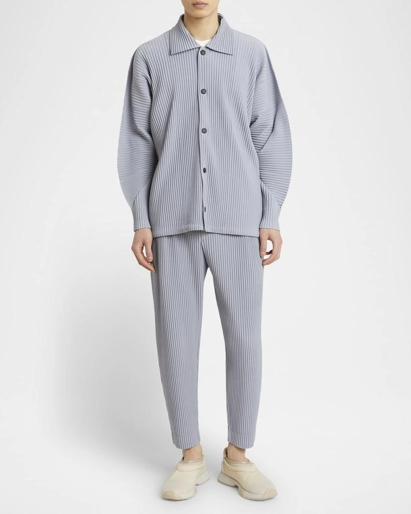 Homme Plisse Issey Miyake Men's Pleated Snap-Front Overshirt 2
