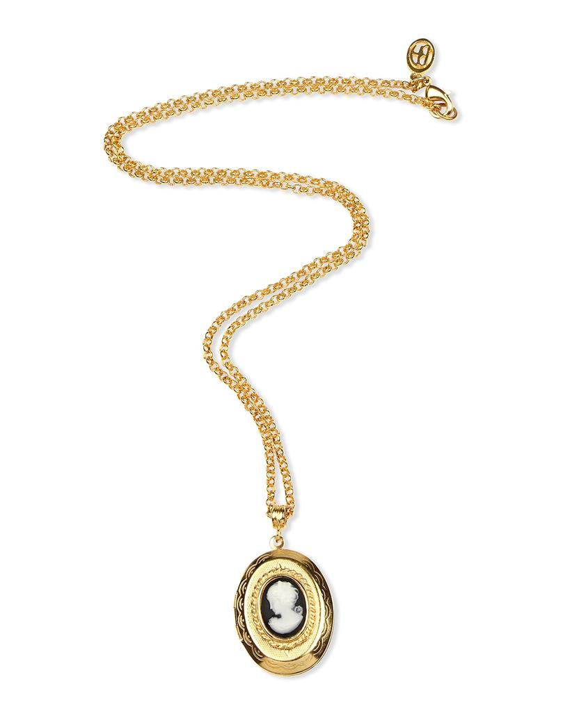 Ben-Amun Cameo Lock Pendant Necklace