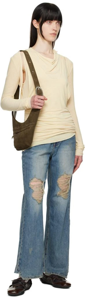 OPEN YY Yellow Convertible Bolero T-shirt 4
