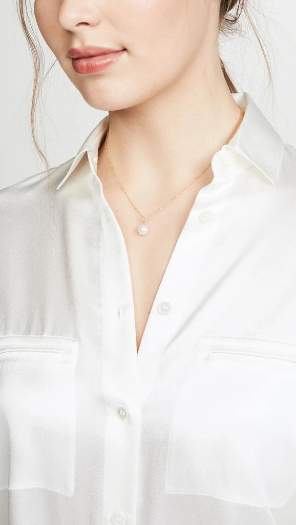 MATEO 14K   Pearl and Diamond Dot Necklace 2