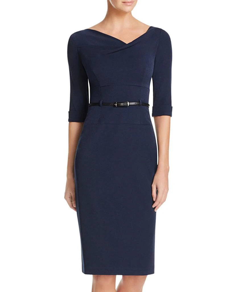 Black Halo Belted Sheath Dress 3