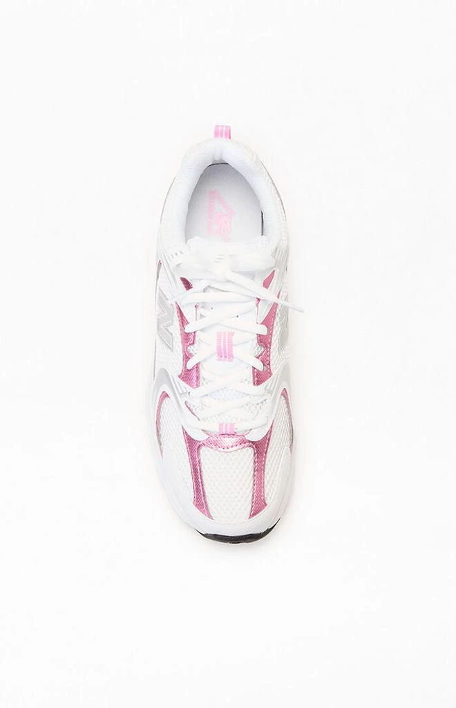 New Balance White & Pink 530 Sneakers 5