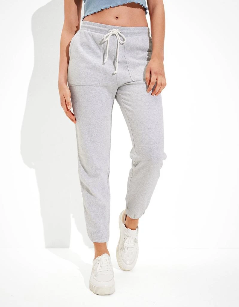 American Eagle Outfitters AE Low-Rise Fleece Boyfriend Jogger 5