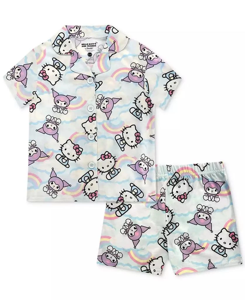 Hello Kitty Little & Big Girls Button-Down Top & Shorts Pajamas, 2 Piece Set 1