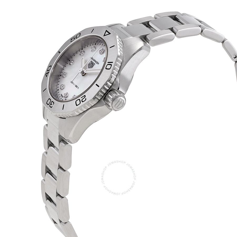 TAG Heuer Aquaracer Quartz Diamond White Mother of Pearl Dial Ladies Watch WBP1416.BA0622