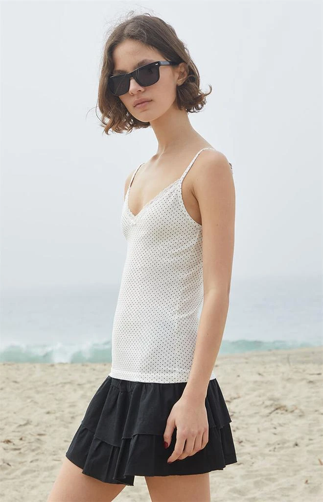 John Galt White & Black Polka Dot Nicolette Tank Top 2
