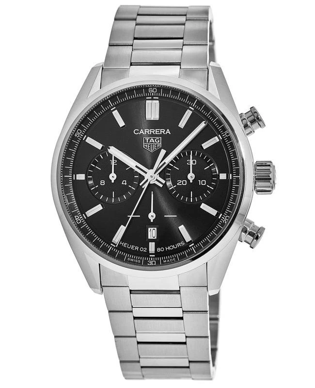 TAG Heuer Tag Heuer Carrera Calibre Heuer 02 42mm Automatic Chronograph Black Dial Steel Men's Watch CBN2010.BA0642 1