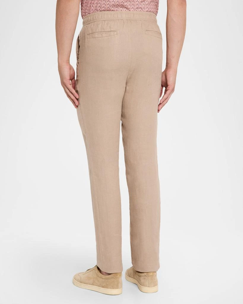 BUGATCHI Men's Tristan Linen Drawstring Pants 3