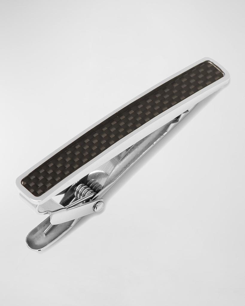 Cufflinks Inc. Men's Black Carbon Fiber Stainless Steel Tie Clip