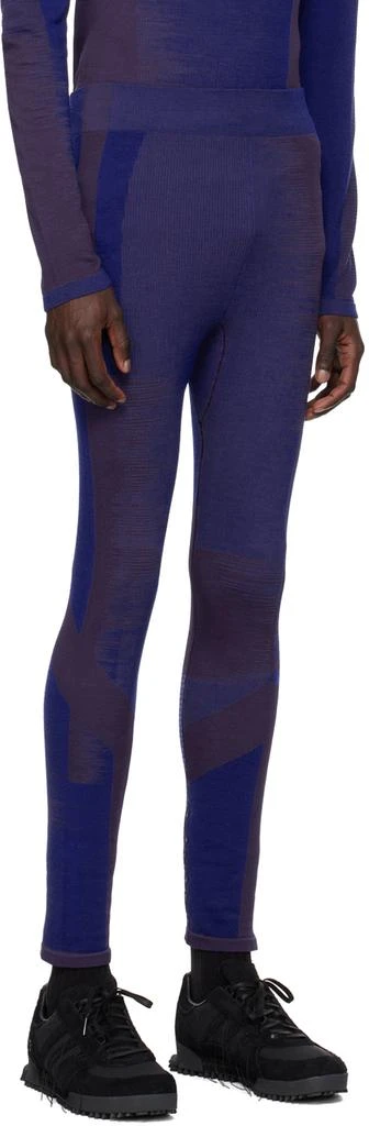 Y-3 Navy & Purple Seamless Leggings 2