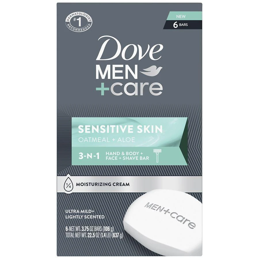 Dove Hand & Body Face + Shave Bar For Sensitive Skin Lightly Scented 1