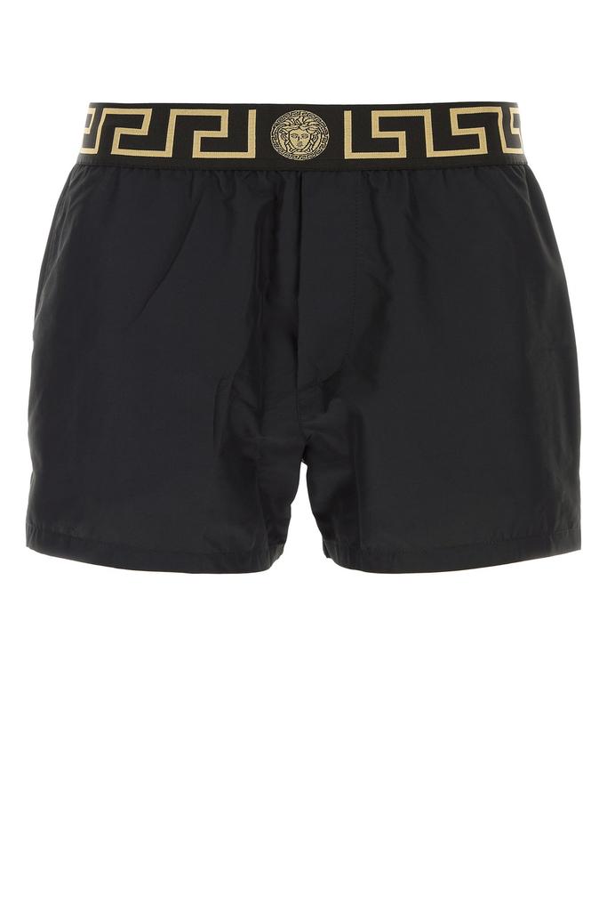 Versace Black polyester swimming shorts