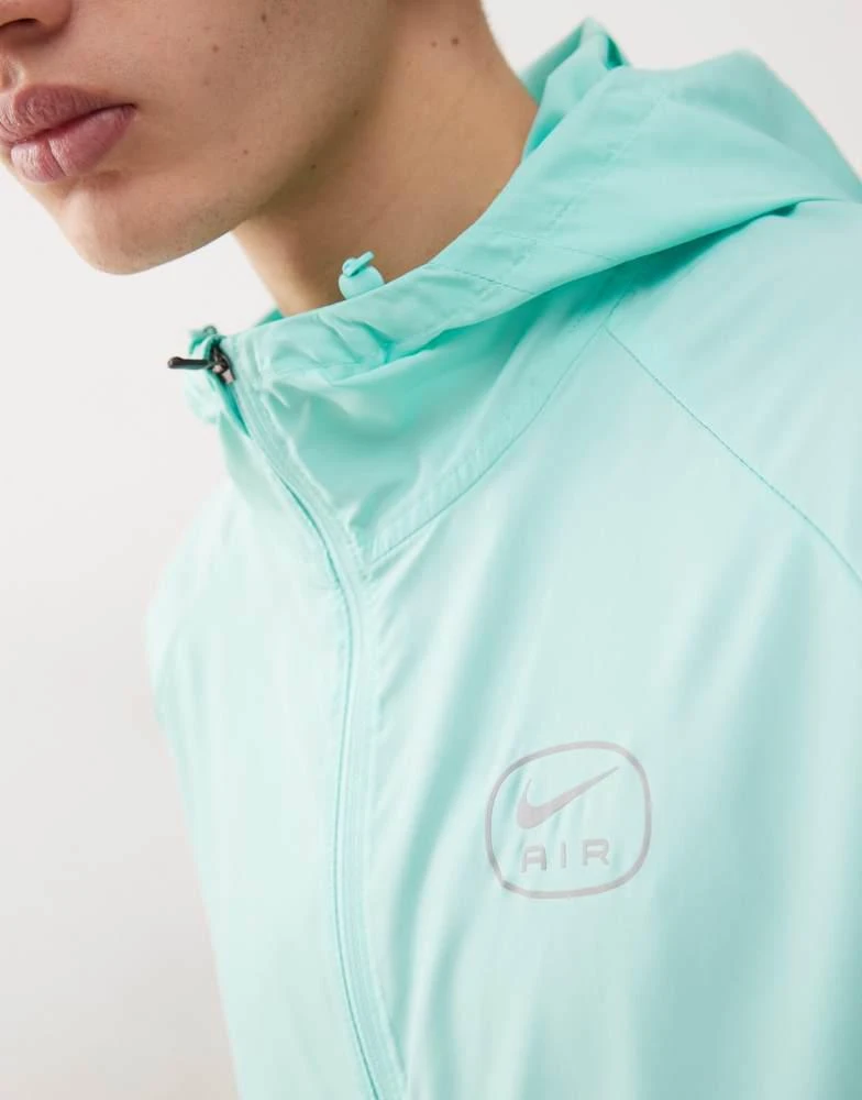 NIKE Nike Air run jacket in grey and turquoise 4